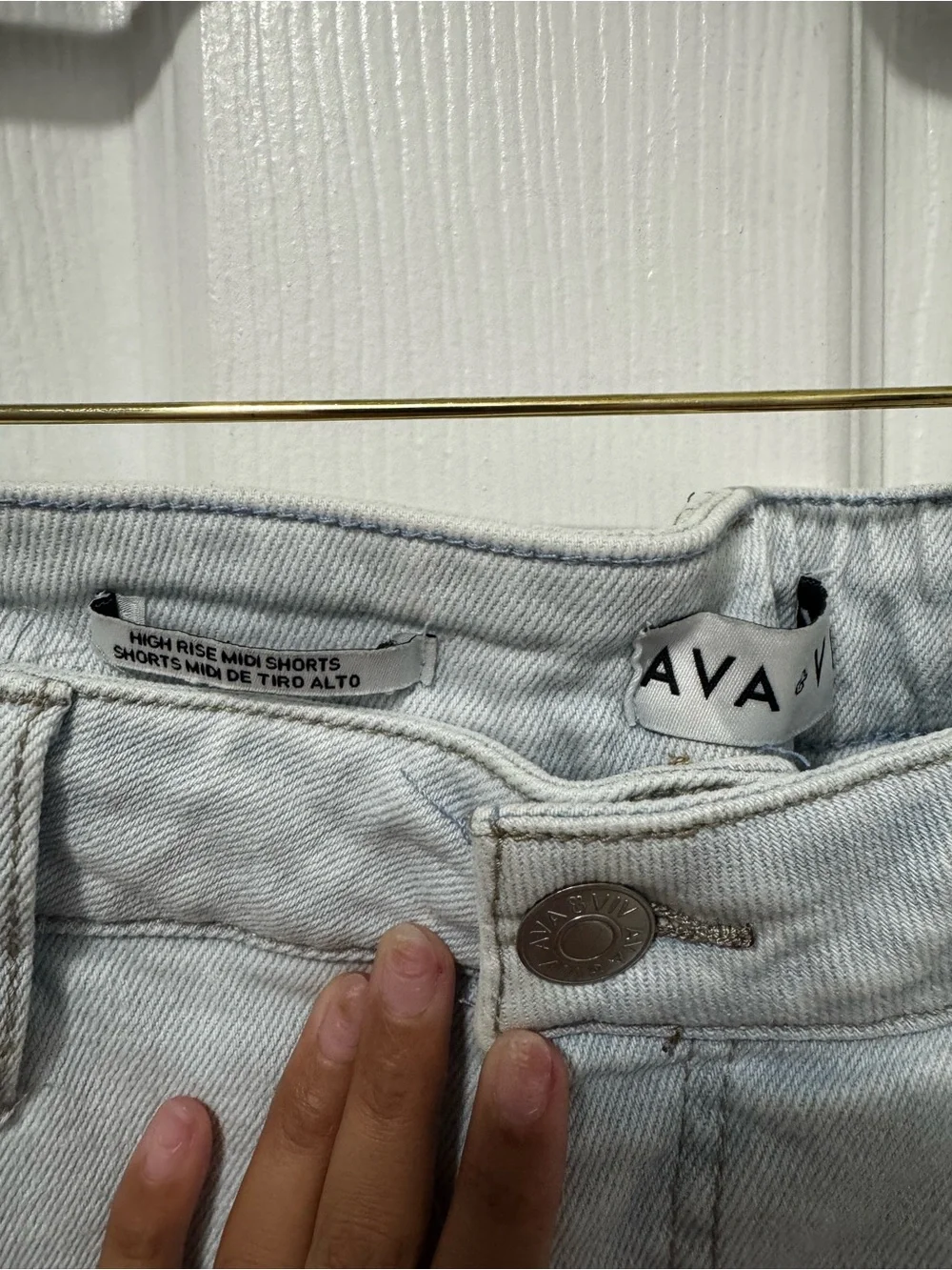 Ava & Viv Light Blue Frayed-Hem Denim Shorts